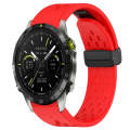 For Garmin MARQ Quick Release Holes Magnetic Buckle Silicone Watch Band(Red)