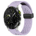 For Garmin Epix Pro Gen 2 47mm Quick Release Holes Magnetic Buckle Silicone Watch Band(Purple)