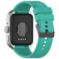For OPPO Watch 4 Pro 22mm Solid Color Silicone Watch Band(Teal)
