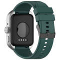 For OPPO Watch 4 Pro 22mm Solid Color Silicone Watch Band(Dark Green)