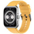 For OPPO Watch 4 Pro 22mm Solid Color Silicone Watch Band(Yellow)