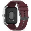 For OPPO Watch 4 Pro 22mm Solid Color Silicone Watch Band(Wine Red)