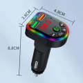 P5 Support U Disk Colorful Ambient Light Car Charger Digital Display Bluetooth Wireless Car MP3 P...