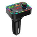 PDF4 PD 25W Fast Car Charger with Hands-Free Calls FM Transmitter 7-Color Led Lights MP3 Player