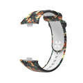 For Xiaomi Mi Band 8 Pro Painted Pattern Silicone Watch Band(Flower+Black)
