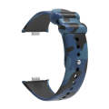 For Xiaomi Mi Band 8 Pro Painted Pattern Silicone Watch Band(Camo Blue)