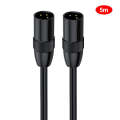 JUNSUNMAY XLR Male to Male Mic Cord 3 Pin Audio Cable Balanced Shielded Cable, Length:5m