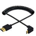 JUNSUNMAY 4K 60Hz Mini HDMI Male to HDMI 2.0V Male Spring Cable, Length:1.2m(Up)