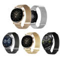 For Huawei Watch GT 4 46mm Milan Daul Magnetic Steel Mesh Watch Band(Silver)