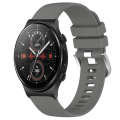 For Huawei Watch GT2 Pro 22mm Liquid Glossy Silver Buckle Silicone Watch Band(Dark Gray)