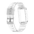 For Fitbit Charge 6 / 5 / 4 / 3 Armor Integrated TPU Watch Band(Transparent)