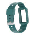 For Fitbit Charge 6 / 5 / 4 / 3 Armor Integrated TPU Watch Band(Pine Green)