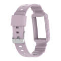 For Fitbit Charge 6 / 5 / 4 / 3 Armor Integrated TPU Watch Band(Light Purple)