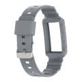 For Fitbit Charge 6 / 5 / 4 / 3 Armor Integrated TPU Watch Band(Gray)