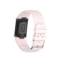 For Fitbit Charge 6 Dual Color Breathable Silicone Watch Band(Pink+White)