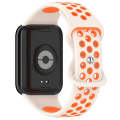 For Xiaomi Mi Band 8 Pro Dual Color Butterfly Buckle Silicone Watch Band(Sartlight Orange)