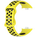 For Xiaomi Mi Band 8 Pro Dual Color Butterfly Buckle Silicone Watch Band(Yellow Black)
