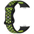 For Xiaomi Mi Band 8 Pro Dual Color Butterfly Buckle Silicone Watch Band(Black Green)