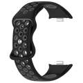 For Xiaomi Mi Band 8 Pro Dual Color Butterfly Buckle Silicone Watch Band(Black Gray)