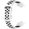 For Xiaomi Mi Band 8 Pro Dual Color Butterfly Buckle Silicone Watch Band(White Black)