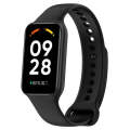 For Xiaomi Mi Band 8 Active Solid Color Integrated Silicone Watch Band(Black)