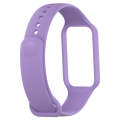 For Xiaomi Mi Band 8 Active Solid Color Integrated Silicone Watch Band(Purple)