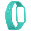 For Xiaomi Mi Band 8 Active Solid Color Integrated Silicone Watch Band(Teal Green)