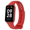 For Xiaomi Mi Band 8 Active Solid Color Integrated Silicone Watch Band(Red)