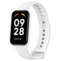 For Xiaomi Mi Band 8 Active Solid Color Integrated Silicone Watch Band(White)