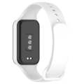 For Xiaomi Mi Band 8 Active Solid Color Integrated Silicone Watch Band(White)