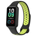 For Xiaomi Smart Band 8 Active Dual Color Breathable Sports Silicone Watch Band(Black Green)