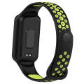 For Xiaomi Smart Band 8 Active Dual Color Breathable Sports Silicone Watch Band(Black Green)
