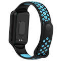 For Xiaomi Smart Band 8 Active Dual Color Breathable Sports Silicone Watch Band(Black Blue)