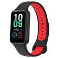 For Xiaomi Smart Band 8 Active Dual Color Breathable Sports Silicone Watch Band(Black Red)