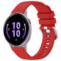 For Garmin Active5 Liquid Glossy Silver Buckle Silicone Watch Band(Red)