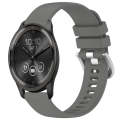 For Garmin VivoMove Trend Liquid Glossy Silver Buckle Silicone Watch Band(Gray)