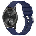 For Garmin VivoMove Trend Liquid Glossy Silver Buckle Silicone Watch Band(Dark Blue)
