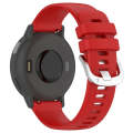 For Garmin Venu SQ2 Liquid Glossy Silver Buckle Silicone Watch Band(Red)