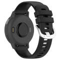 For Garmin Vivomove Sport Liquid Glossy Silver Buckle Silicone Watch Band(Black)