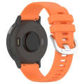 For Garmin Vivomove Sport Liquid Glossy Silver Buckle Silicone Watch Band(Orange)