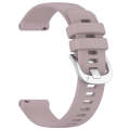 For Garmin Vivomove Sport Liquid Glossy Silver Buckle Silicone Watch Band(Purple)