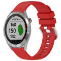 For Garmin Approach S40 Liquid Glossy Silver Buckle Silicone Watch Band(Red)
