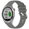 For Garmin Approach S40 Liquid Glossy Silver Buckle Silicone Watch Band(Gray)
