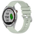 For Garmin Approach S40 Liquid Glossy Silver Buckle Silicone Watch Band(Green)