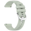 For Garmin Approach S40 Liquid Glossy Silver Buckle Silicone Watch Band(Green)