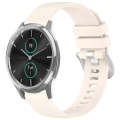 For Garmin VivoMove Luxe / Garminmove Luxe Liquid Glossy Silver Buckle Silicone Watch Band(Starli...