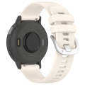 For Garmin VivoMove Luxe / Garminmove Luxe Liquid Glossy Silver Buckle Silicone Watch Band(Starli...