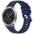 For Garmin VivoMove Luxe / Garminmove Luxe Liquid Glossy Silver Buckle Silicone Watch Band(Dark B...