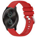 For Garmin VivoMove Style / Vivomove Liquid Glossy Silver Buckle Silicone Watch Band(Red)