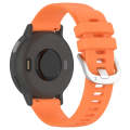 For Garmin Vivoactive3 / 3 Music Liquid Glossy Silver Buckle Silicone Watch Band(Orange)